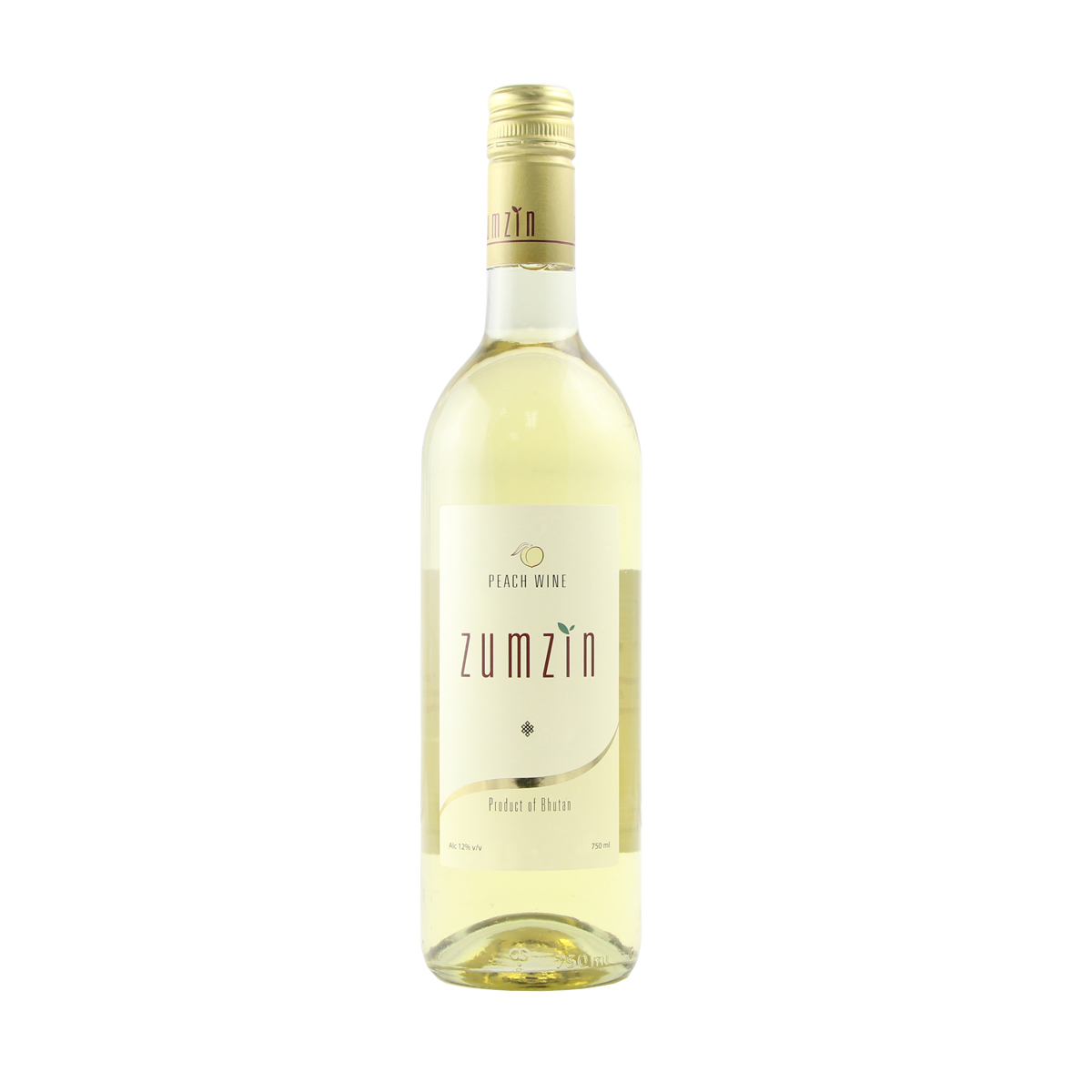 Zumzin Bhutanese peach wine bottle